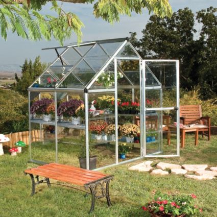 Cheap Greenhouse with Aluminium Frame - Silver Colour